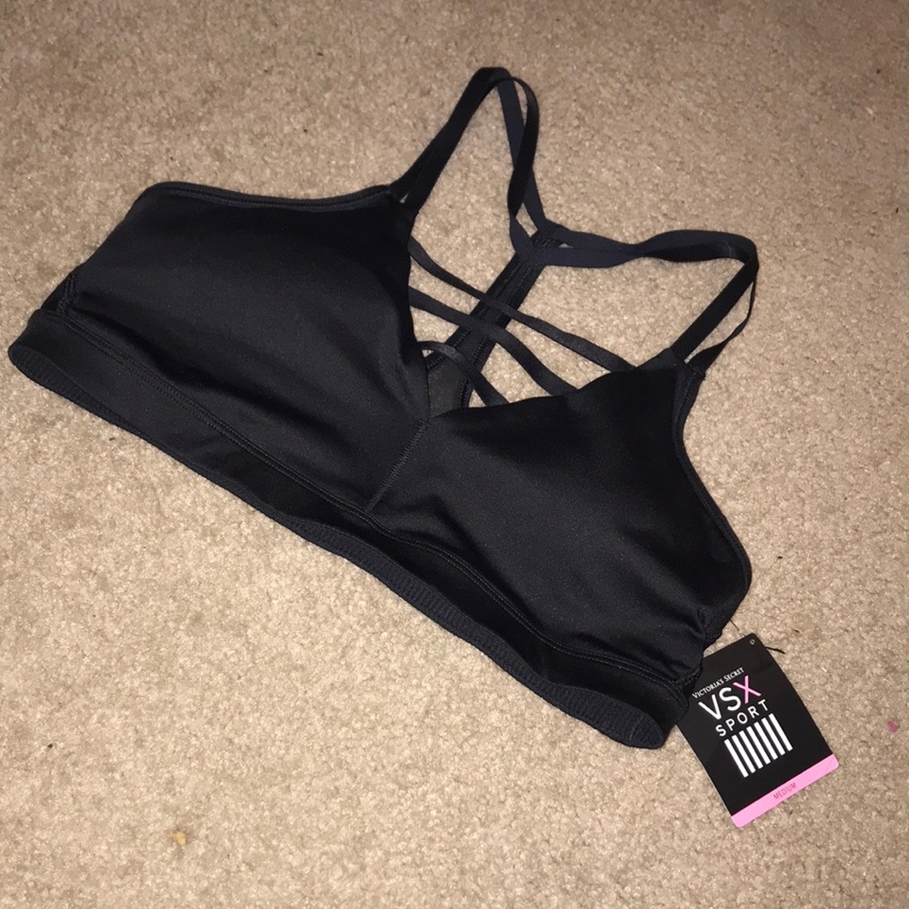 NWT Black VS Sports Bra
